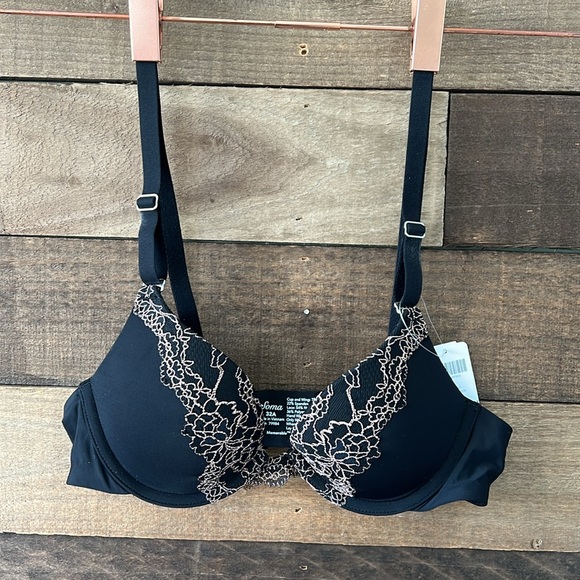 NWT Soma Women's Memorable Push-Up Lace Trim Bra in Black - Picture 2 of 7